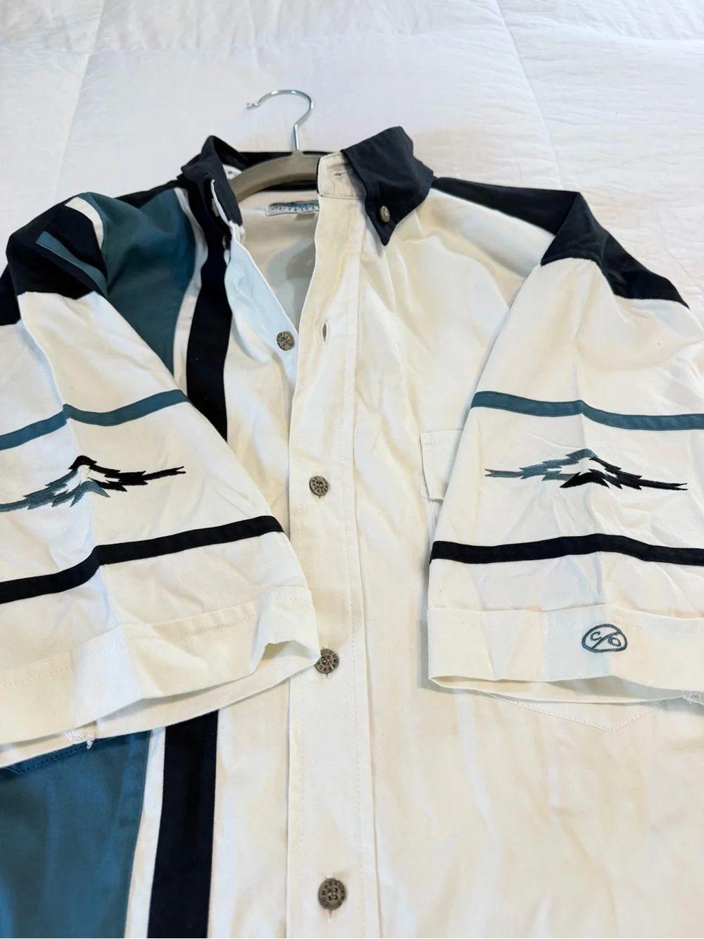 Cumberland Outfitters Shirt Mens XL 90s Western Vibe Colorblock Button Up - Picture 7 of 9